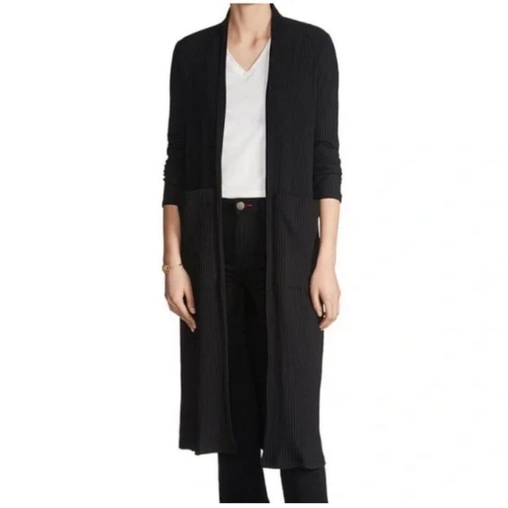 Maje over sized Black Longline Cardigan Sweater